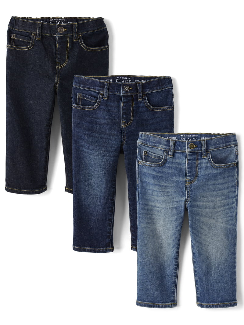 The Children's Place Baby & Toddler Boys Straight Fit Jeans, 3-Pack, Sizes 6M-5T | Walmart (US)