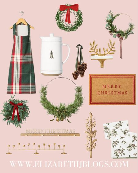 Christmas decor. Home decor. Holiday. Christmas home decor. Target. Magnolia. Wreath. Stocking holders. Kitchen decor  

#LTKSeasonal #LTKHoliday #LTKunder100
