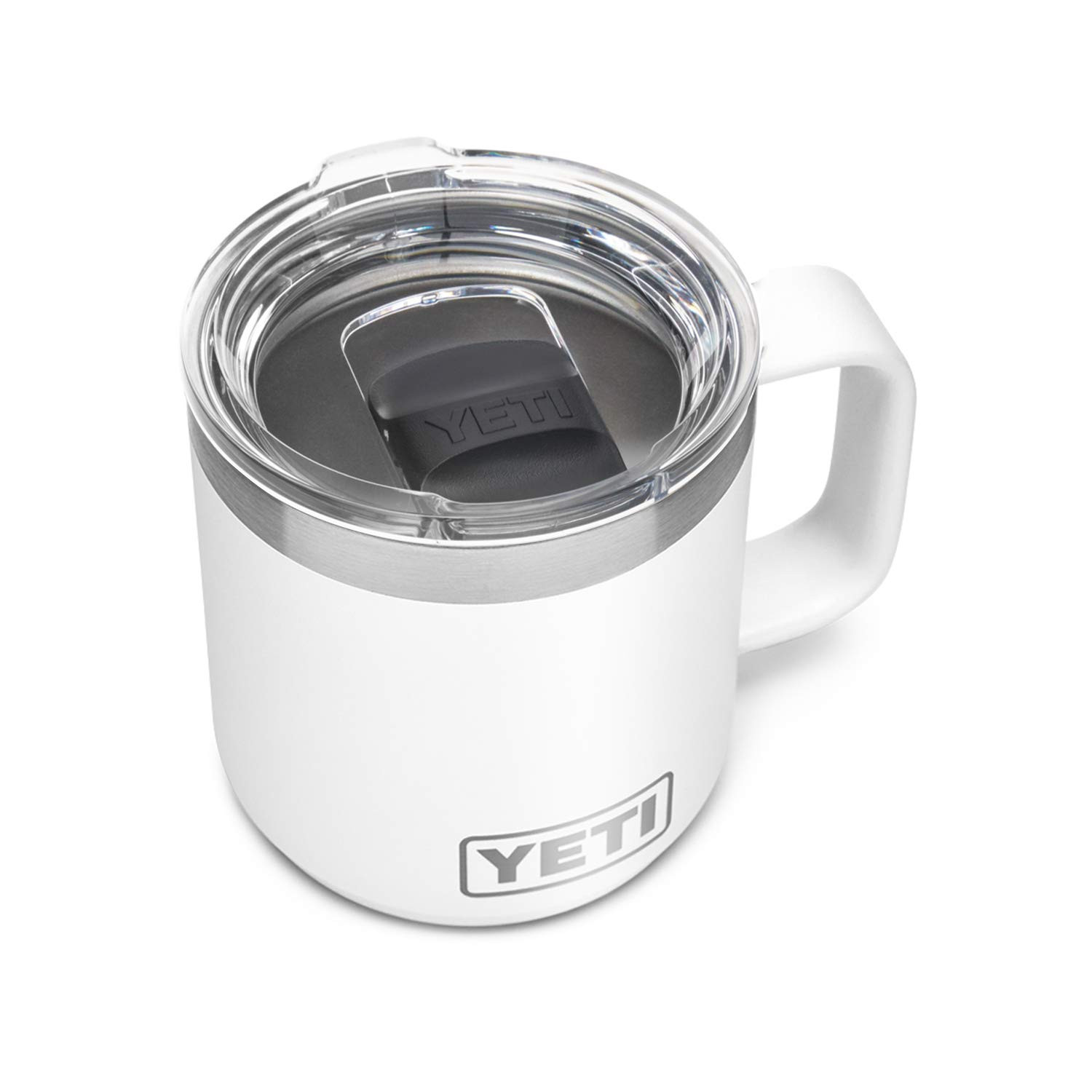 YETI Rambler 10 oz Stackable Mug, Vacuum Insulated, Stainless Steel with MagSlider Lid, White | Amazon (US)