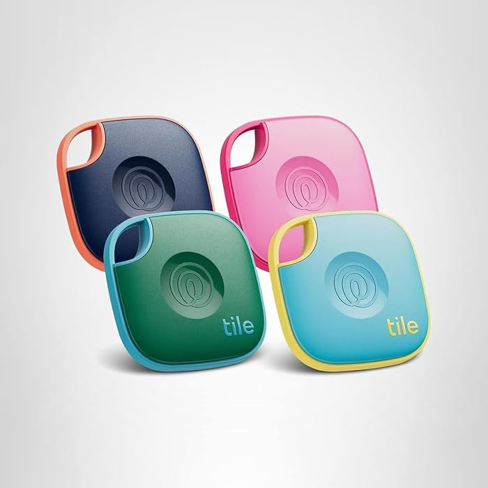 Tile by Life360 Mate (2024) Bluetooth Tracker, Keys Finder and Item Locator for Keys, Bags and More. Phone Finder. Both iOS and Android Compatible. 4-Pack (Colors) | Amazon (US)