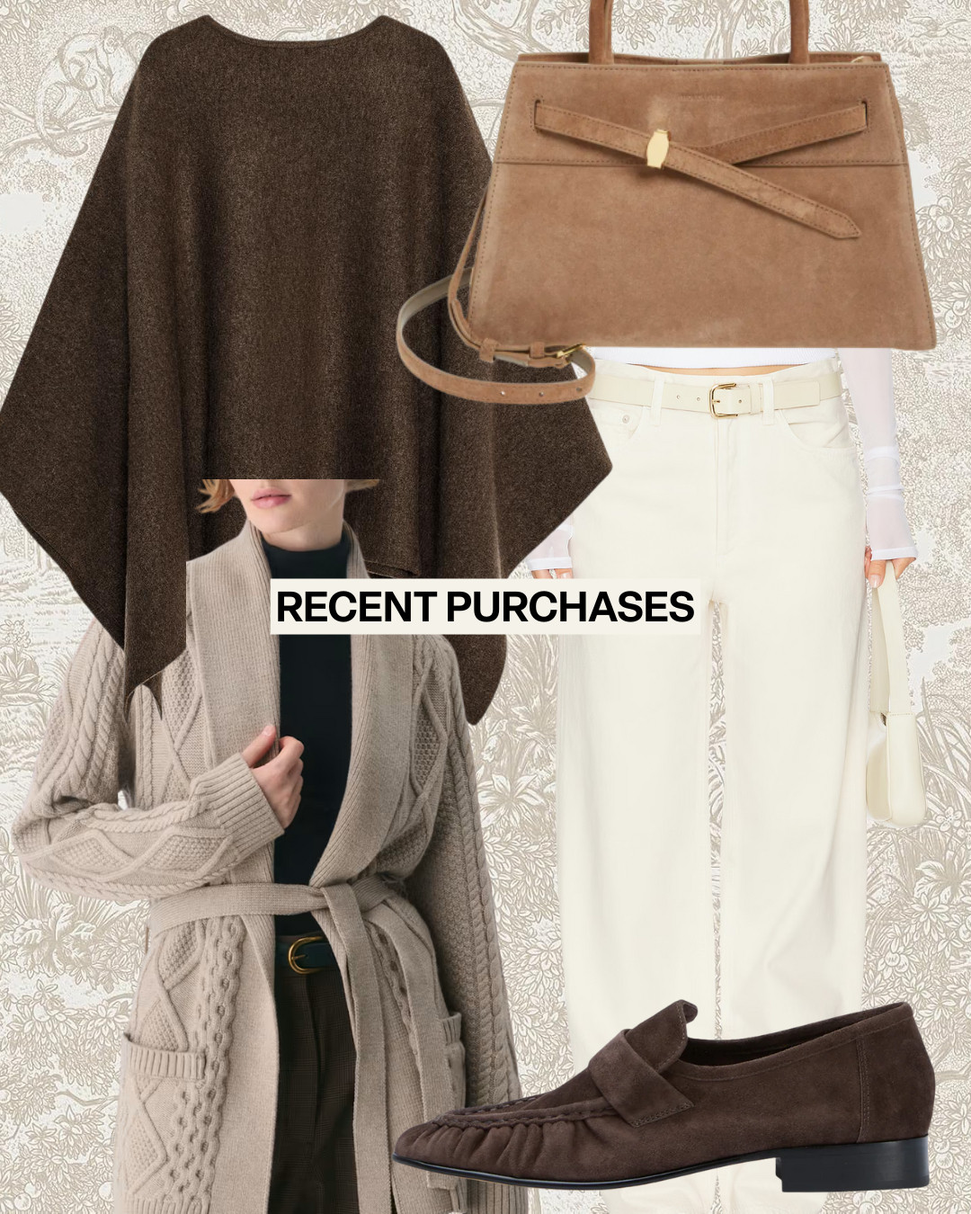 Recent Purchases! #kathleenpost

fall fashion, fall cardigan, suede loafers, suede bags, off white jeans, poncho top 

 

#LTKSeasonal #LTKStyleTip