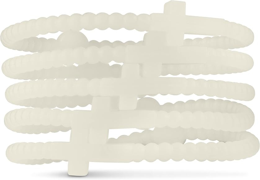 Ryan & Rose Jesus Bracelets - Cross Silicone Bracelet | Amazon (US)