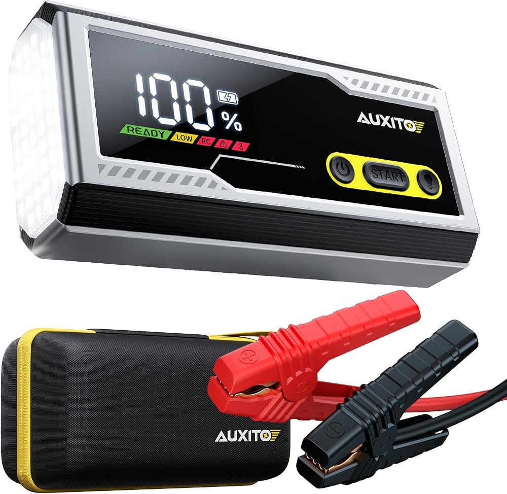 AUXITO Jump Starter 8000A Portable Car Battery Jump Starter with Large LCD Display Jump Cable wit... | Amazon (US)