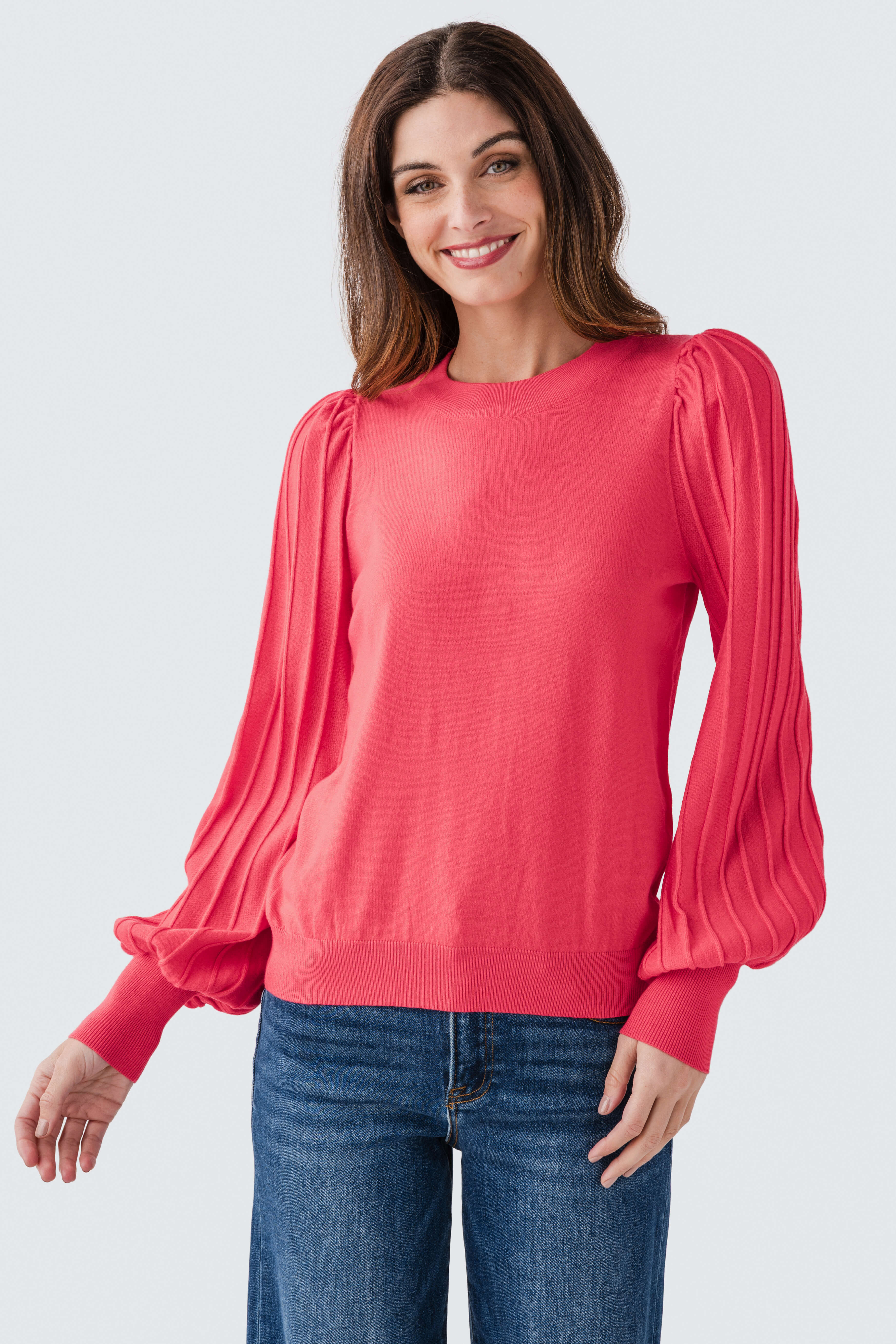 &Merci Classic Stripe Texture Pullover | Social Threads