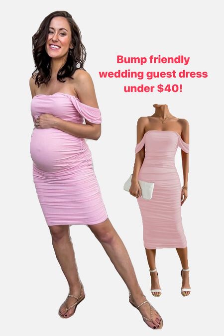 Wedding guest dress under $40 that’s also bump friendly! 

Bump friendly wedding guest dress // off shoulder dress // summer wedding guest dress 

#LTKBump #LTKFindsUnder50 #LTKWedding