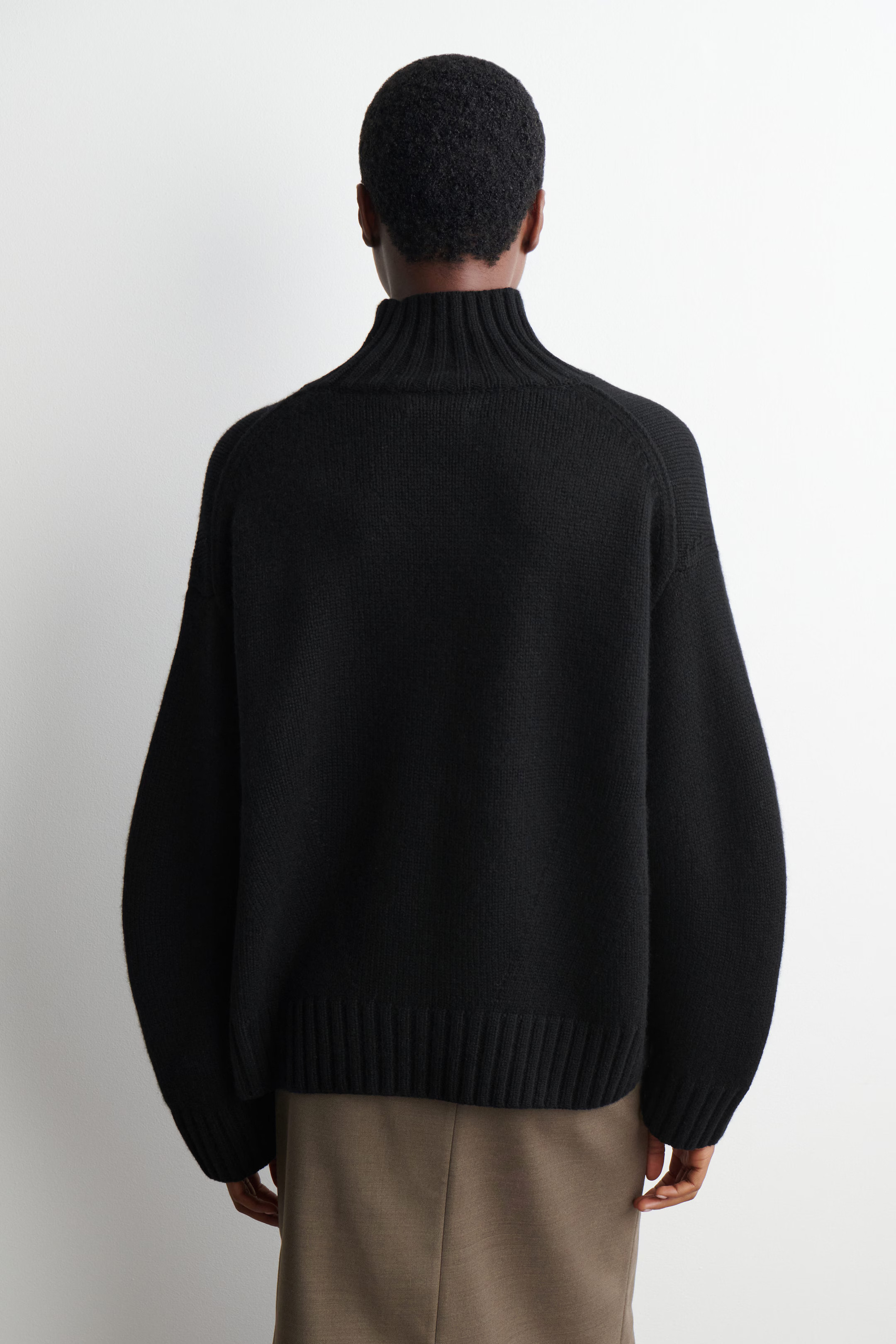 CASHMERE FUNNEL-NECK SWEATER - BLACK | COS US | COS (US)