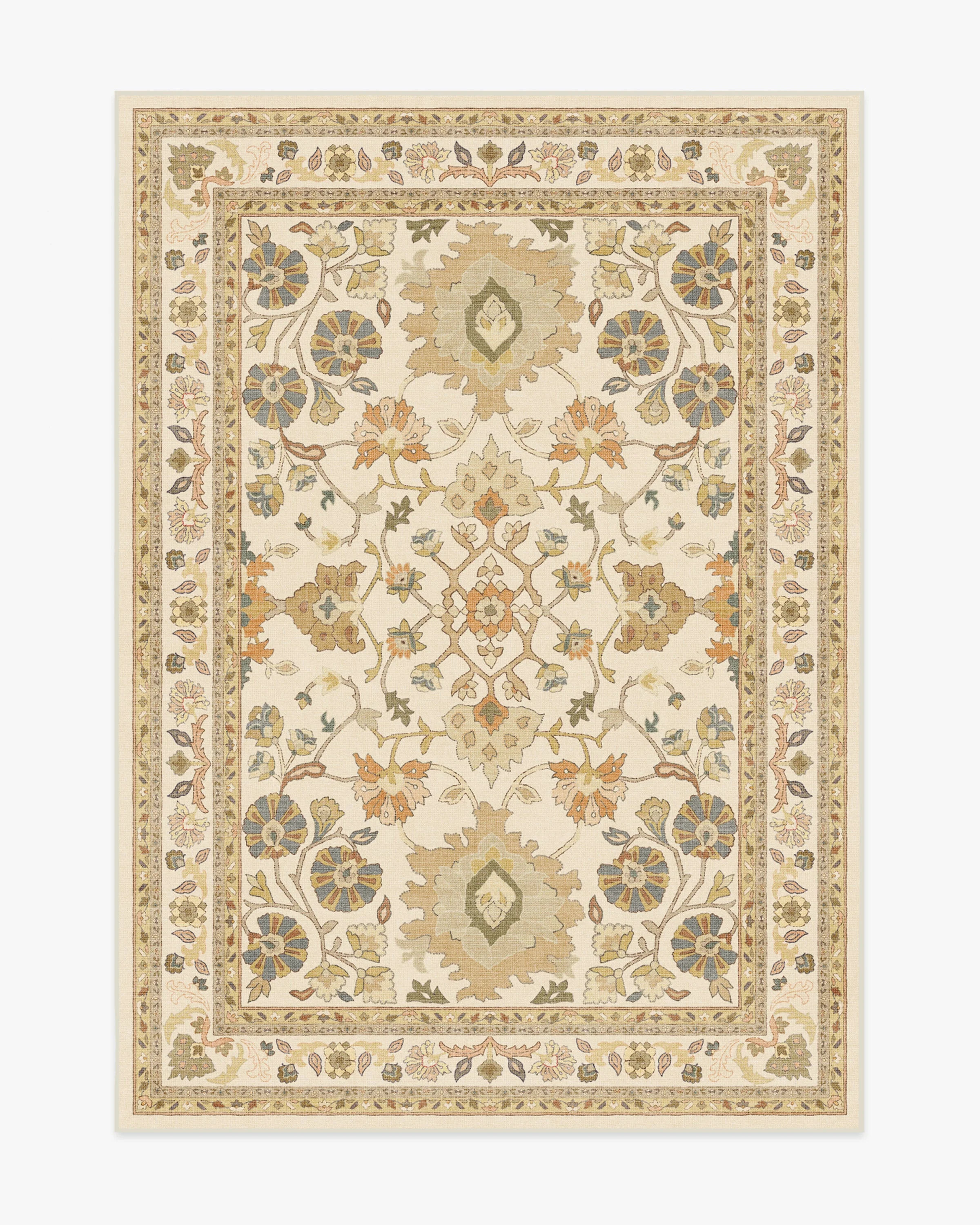 Calabria Cream & Gold Rug | Ruggable