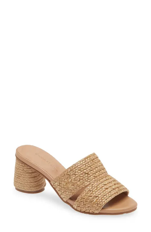 Chocolat Blu Raffia Slide Sandal in Natural Raffia at Nordstrom, Size 8 | Nordstrom