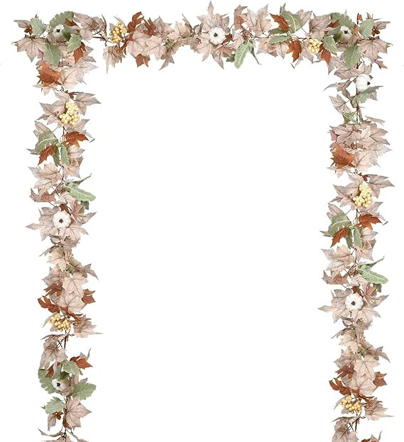 DearHouse 1Pcs Fall Garland Maple Leaf, 6Ft/Piece Hanging Vine Garland Artificial Autumn Foliage ... | Amazon (US)