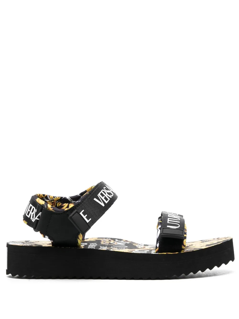 touch-strap logo print sandals | Farfetch Global