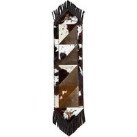 Cowhide Table Runners With Leather Fringe - Longhorn Design | Etsy (US)