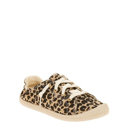 Women's Time And Tru Scrunch Back Canvas Shoe | Walmart (US)