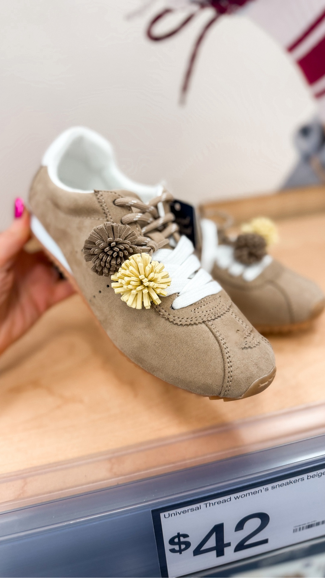 Designer inspired Pom Pom low profile sneakers @Target 
Fit tts and the perfect neutral 
Spring shoes 
Spring outfits 

#LTKOver40 #LTKspring #LTKspringtrends