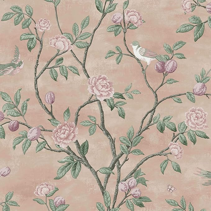 Laura Ashley Eglantine Blush Wallpaper | Amazon (US)