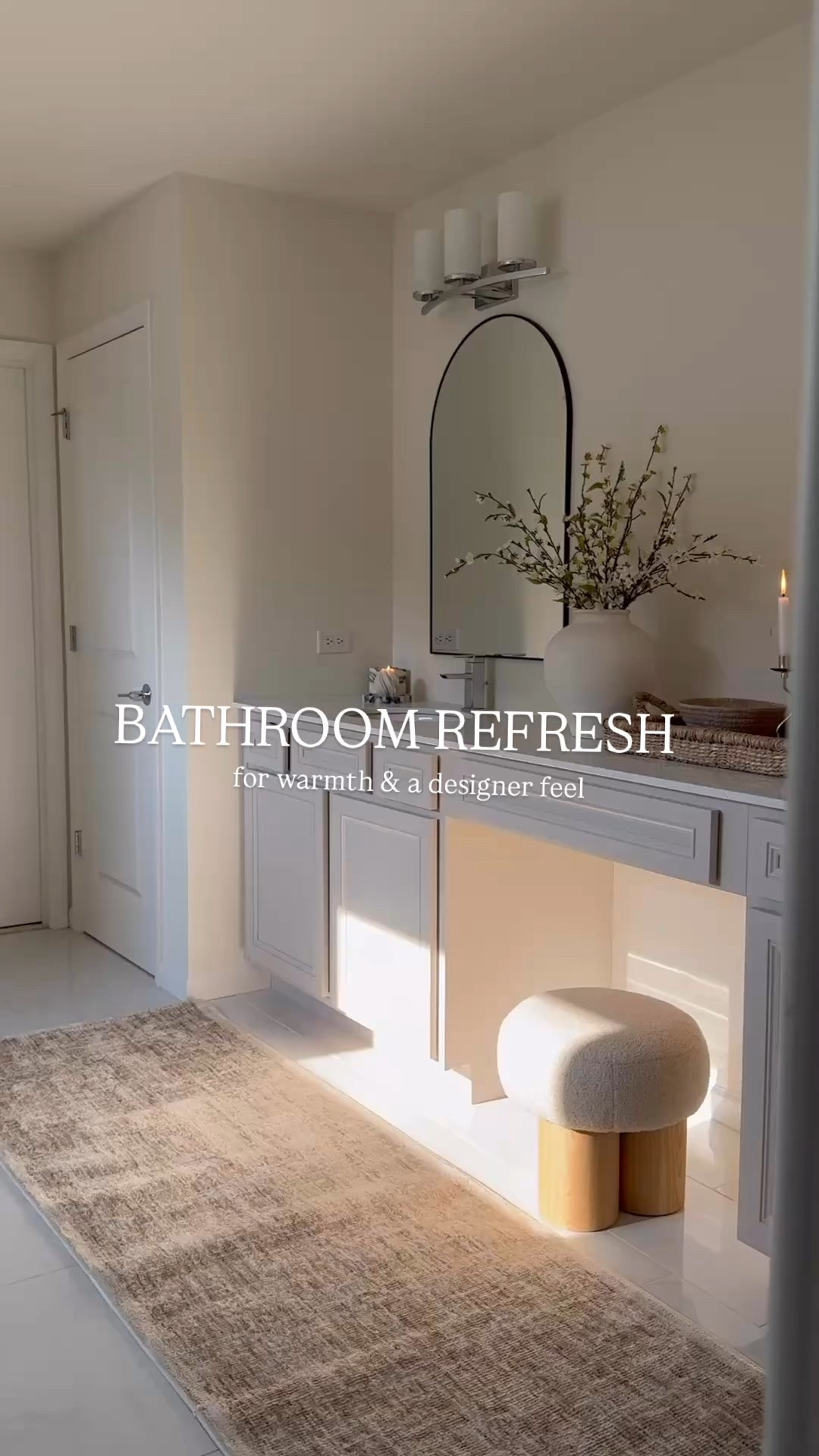 The dreamiest neutral toned runner rug for any space! I added this runner to our bathroom and it instantly added so much warmth plus the designer feel😍
#ltkover40 #ltksummer #neutralrunner #bathroomstyle

#LTKHome #LTKFindsUnder100 #LTKSaleAlert