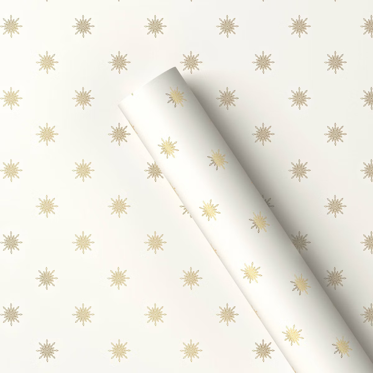 20 sq ft Snowflake Christmas Gift Wrap Ivory/Gold - Wondershop™ | Target