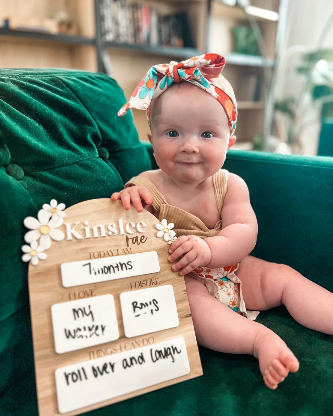 Personalized Daisy Monthly Milestone Board  Dry Erase - Etsy | Etsy (US)