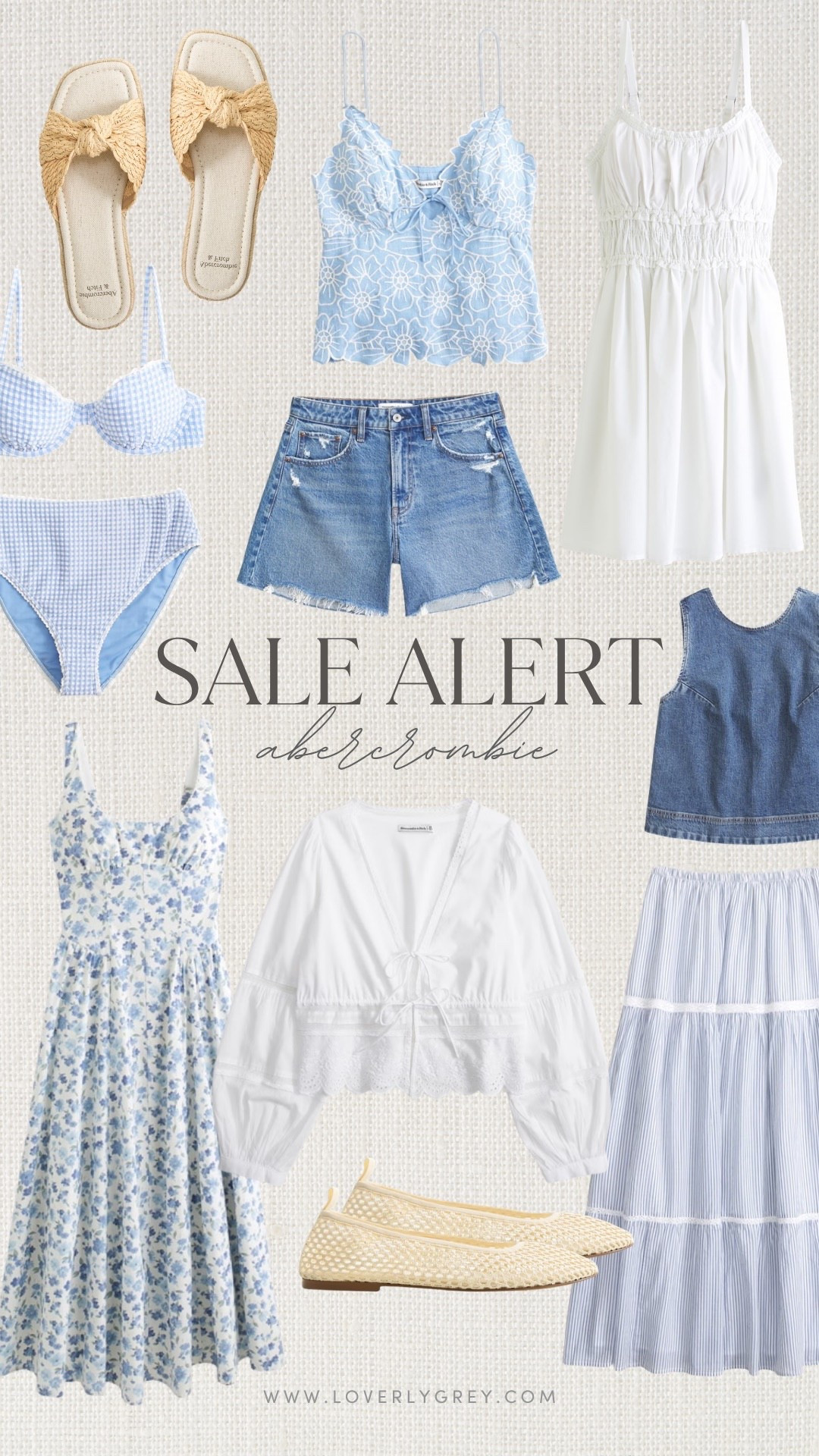 Loving these spring and summer finds from Abercrombie! Such seasonal staple pieces for your wardrobe. Perfect for mixing and matching! I have a code right now for 15% off your purchase- use code AFLOVERLY at checkout! 👏🏼

Loverly grey, Abercrombie sale, blue gingham bikini, high waisted swim, denim top, maxi skirt, floral maxi dress, spring capsule 2026

#LTKSeasonal #LTKSaleAlert #LTKSwim