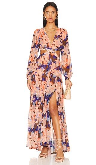 Lively Dress in Brown Coral Floral | Revolve Clothing (Global)