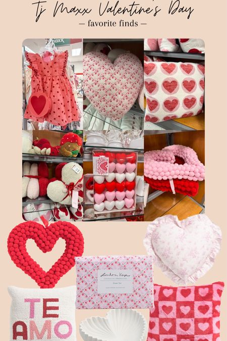 Tj Maxx + Marshall’s Valentine’s Day finds // home decor // heart shaped pillow // garland // toddler dress // red // pink 

#LTKsalealert #LTKSeasonal #LTKhome