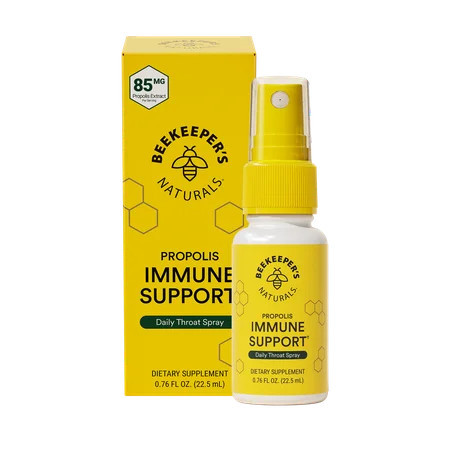 Propolis Throat Spray by Beekeeper's Naturals - Immune Support & Sore Throat Relief, 0.76 fl oz | Walmart (US)
