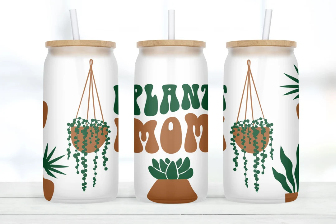 Plant Glass Cup, Plant Gifts for Women, Plants Glass Tumbler, Plants Gifts Plants Clear Cup With ... | Etsy (US)