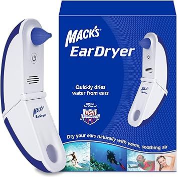 Mack's Ear Dryer - Soothing Electronic Warm Air Ear Dryer for Swimming, Showering, Water Sports, ... | Amazon (US)