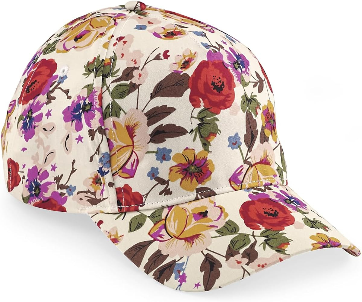 Floral Baseball Cap for Women, Flower Print Summer Garden Hat, Adjustable Cotton Twill Sports Bal... | Amazon (US)