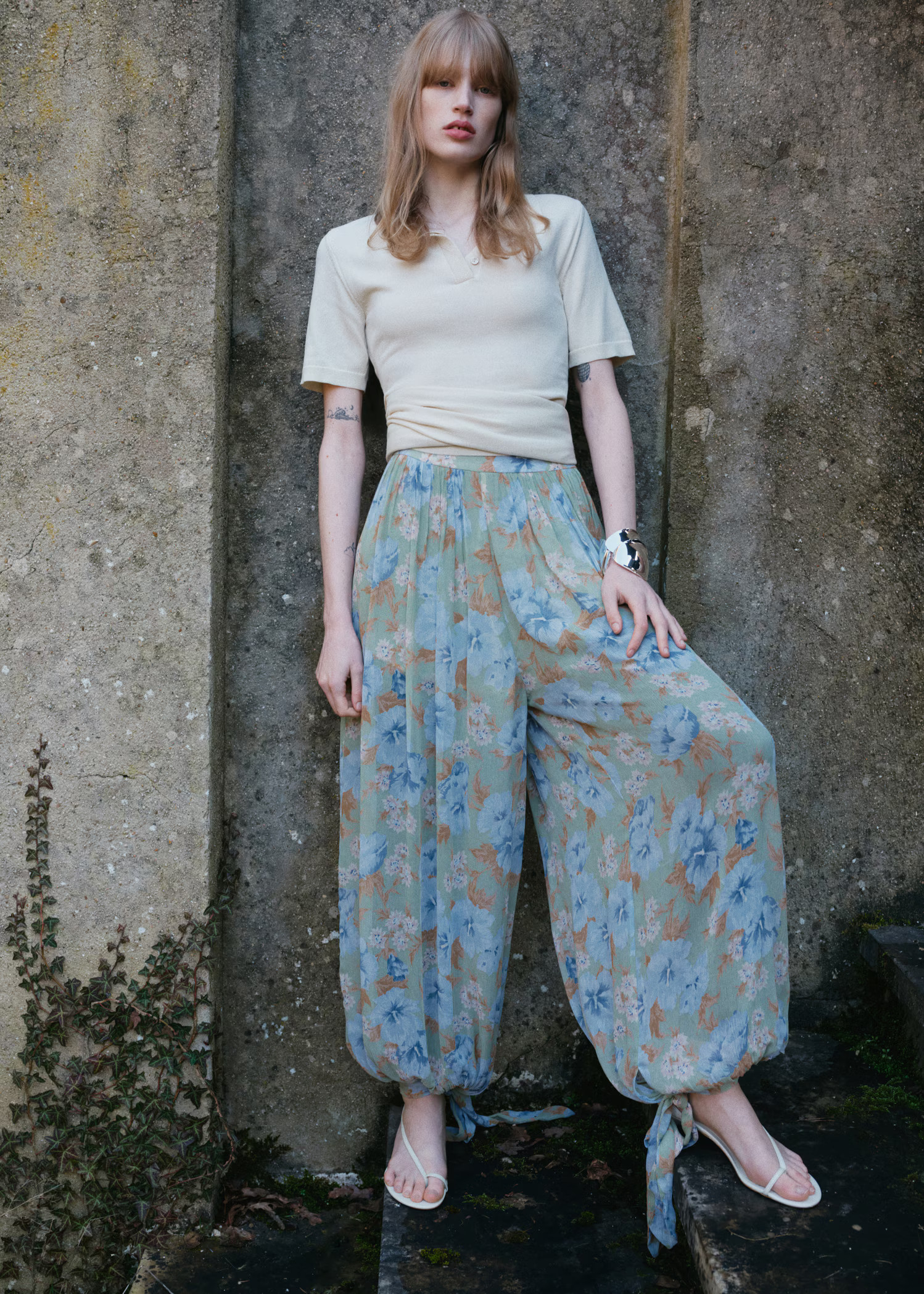 Floral balloon trousers | Mango (US/MX/AU)