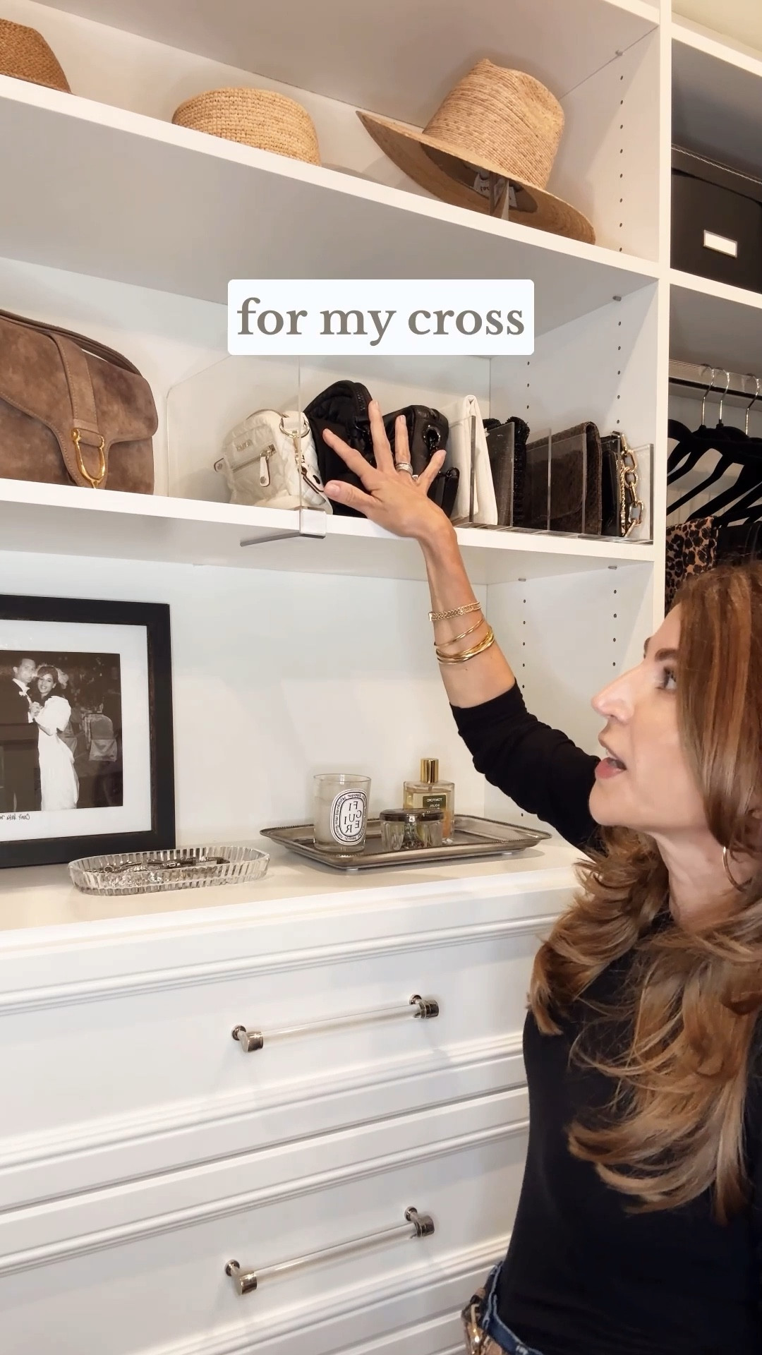 Over 50 means I know exactly what I like and what I will use.👜 A crossbody bag is a great hands free option, reduces neck and shoulder pain and is practical yet stylish(which is so important).✨

I have always been a tote bag kind of gal but when I started using a crossbody it instantly became my new go-to for vacations and long days out. No shoulder pain and still plenty of room for my everyday essentials. 👛

Of course there is always a system when it comes to organizing different types of bags and crossbody bags are no different. I like to use shelf dividers so I can easily see them and grab one and go!👋🏼
Has anyone else started to love a crossbody style bag at this stage in life? 

Comment ORGANIZE if you want me to share products to organize your bags! 😊

#LTKTravel #LTKHome #LTKmomlife