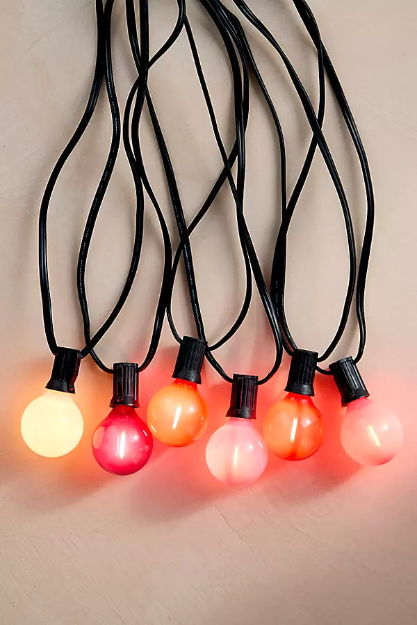 Stargazer Garden Lights, Set of 21 Bulbs, Rose Garden in Red at Terrain | Terrain