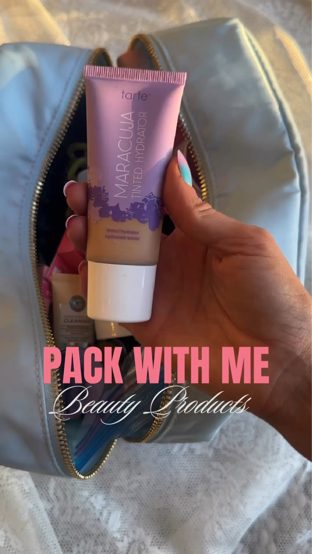 Can you believe it held that much 🫣

These are the beauty products I took to Mexico for a warm, tropical vacation a couple weeks ago 🌴

Do you spot any of your favorites? Let me know in the comments!! If you wanna see a review on any of these, let me know that too!💗🌸

The makeup bag is an Amazon find & beauty favorite of mine that I always use when I travel ✈️

They come in so many pretty colors & 3 sizes 
.
.
.
.
Beauty staples everyday makeup routine, Tarte cosmetics makeup, skincare, grwm, verb hair products, BeautyStat universal c skin refiner, Versed skincare, VERB, Essence, Olaplex bonding oil, vacation sunscreen, native #packwithme #beautyproducts #skincareproducts #amazonbeauty #amazonfinds #beautyfavorites #travelmusthave #skincaredaily #cosmetics #amazonbeautyfinds #aestheticbeauty #beautycare #beautybloggers #ugc #ugccreator

#LTKbeauty #LTKfindsunder50 #LTKtravel