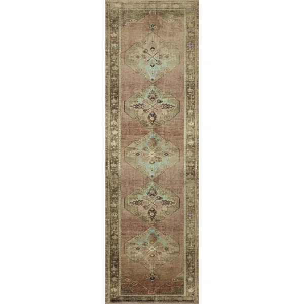 Magnolia Home By Joanna Gaines X Loloi Sinclair Machine Washable Clay / Tobacco Area Rug | Wayfair North America