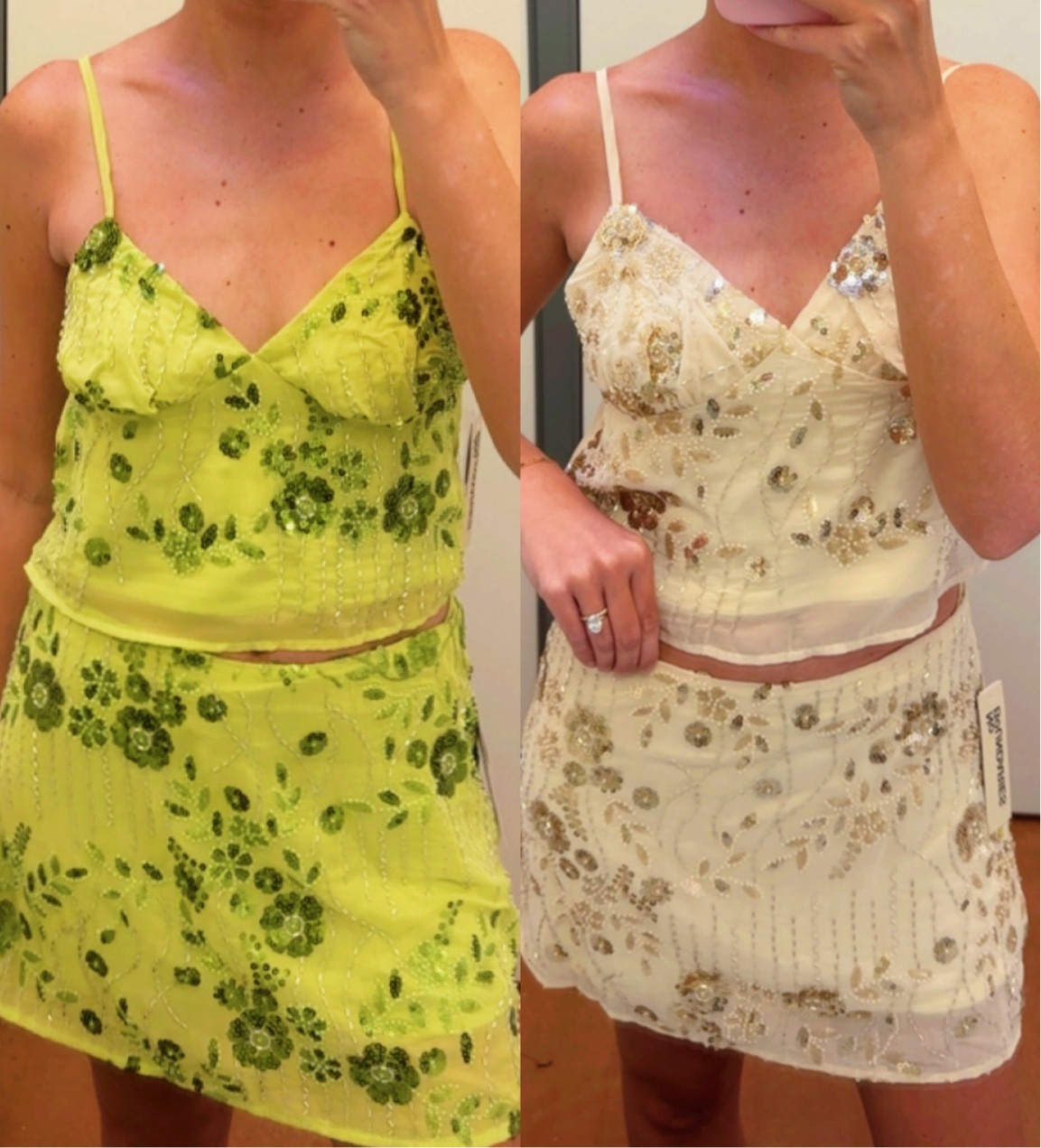 Walmart summer fashion try on haul🩵 sequin sparkle tank and skirt two piece set!!!! Summer outfits, outfit inspo, outfit ideas, vacation outfits, beach vacation, tropical vacation, affordable fashion, Walmart try on, Walmart finds, Walmart fashion 

