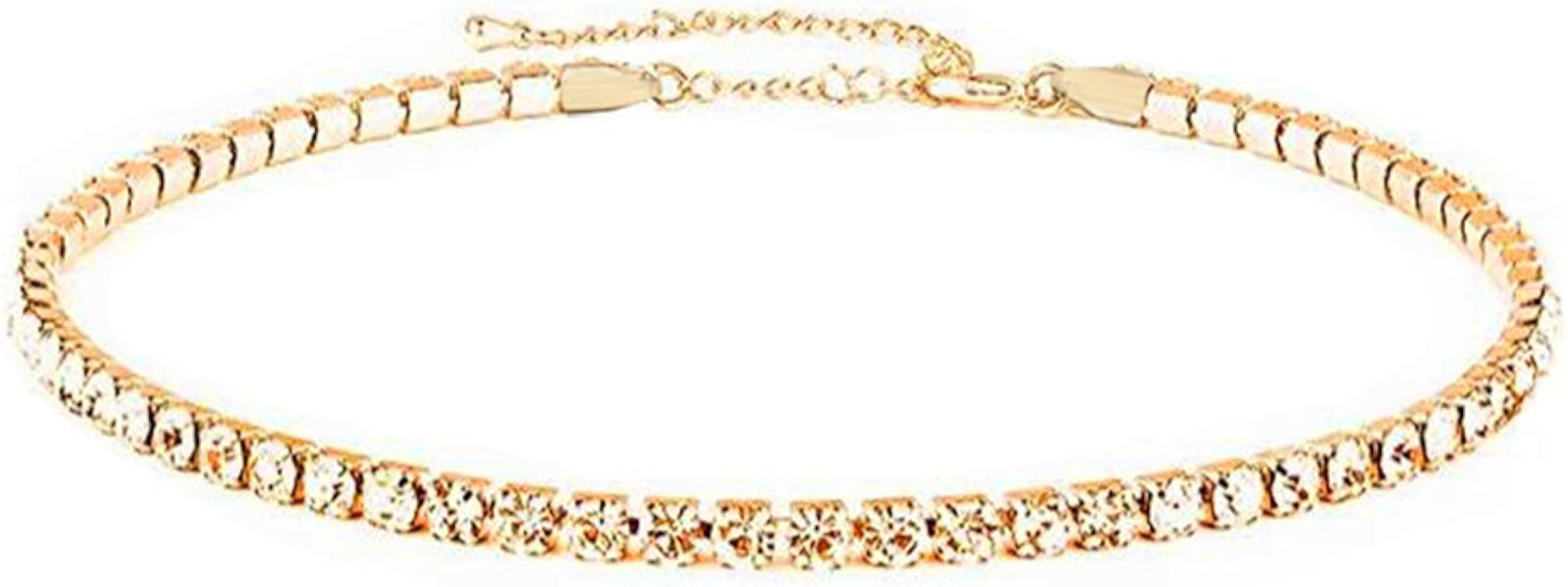 Gold Diamond Choker Necklace for Women Rhinestone Choker Necklace Gifts | Amazon (US)