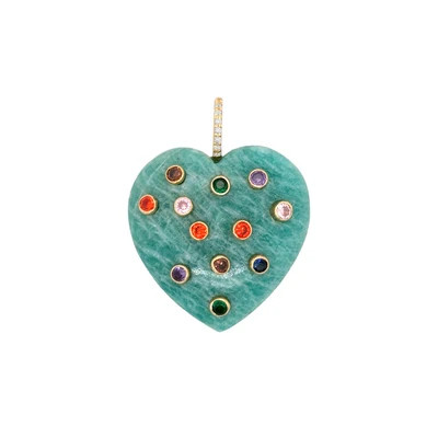 Amazonite Heart Charm | Jennifer Miller Jewelry