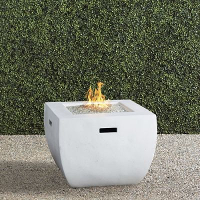 Bryson Fire Table in White Finish | Frontgate