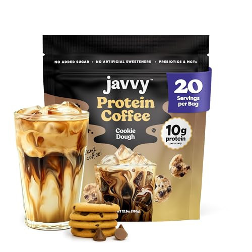 Cookie Dough Protein Iced Coffee - Premium Whey Protein & Instant Iced Coffees - 100% Natural Cold Brew - Zero Artificial Flavors & Sweeteners, 80 mg Caffeine Per Serving, 20 Servings | Amazon (US)
