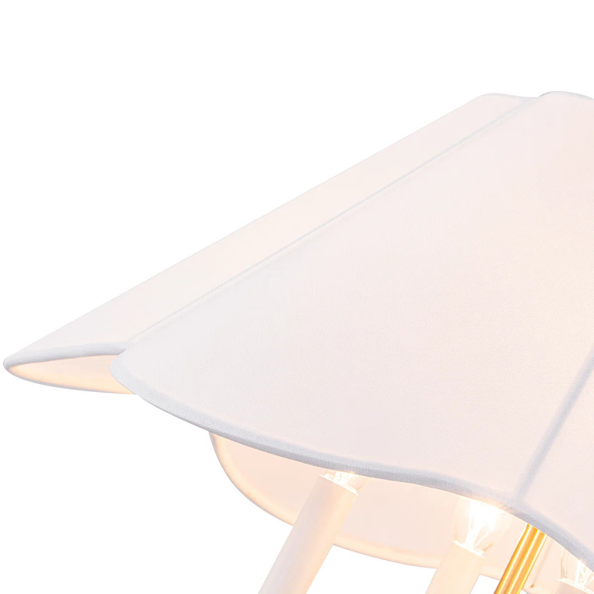 4-Light Scalloped Flower Fabric Shade Chandelier | Wayfair North America