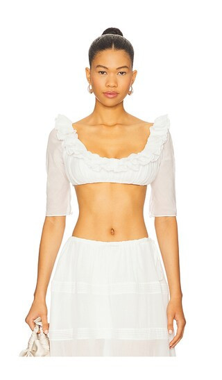 Mirror Palais Blouse in Ivory. - size S | Revolve Clothing (Global)