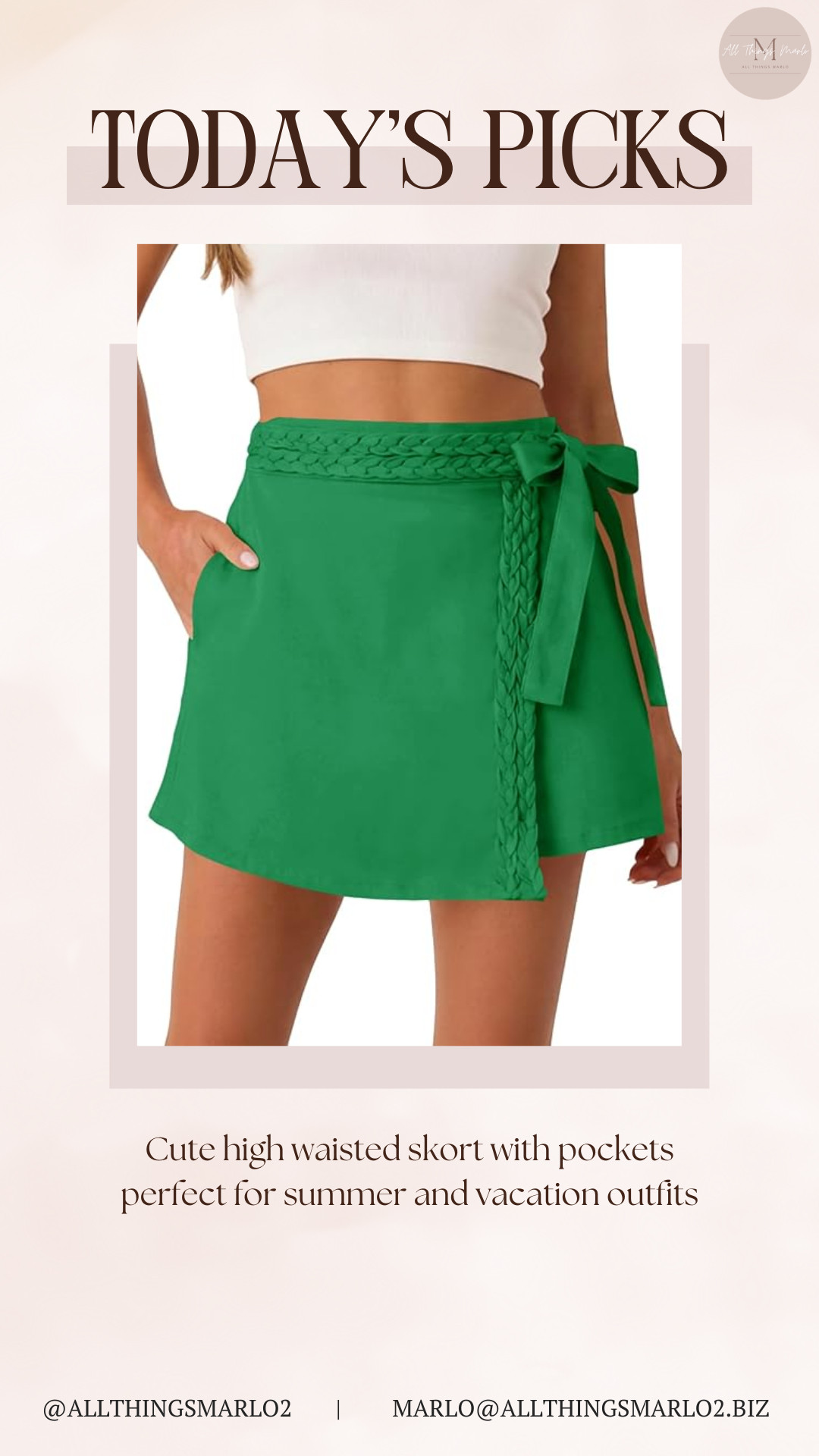 Cute high waisted skort with pockets perfect for summer and vacation outfits 

 #LTKSeasonal #LTKWorkwear #LTKTravel