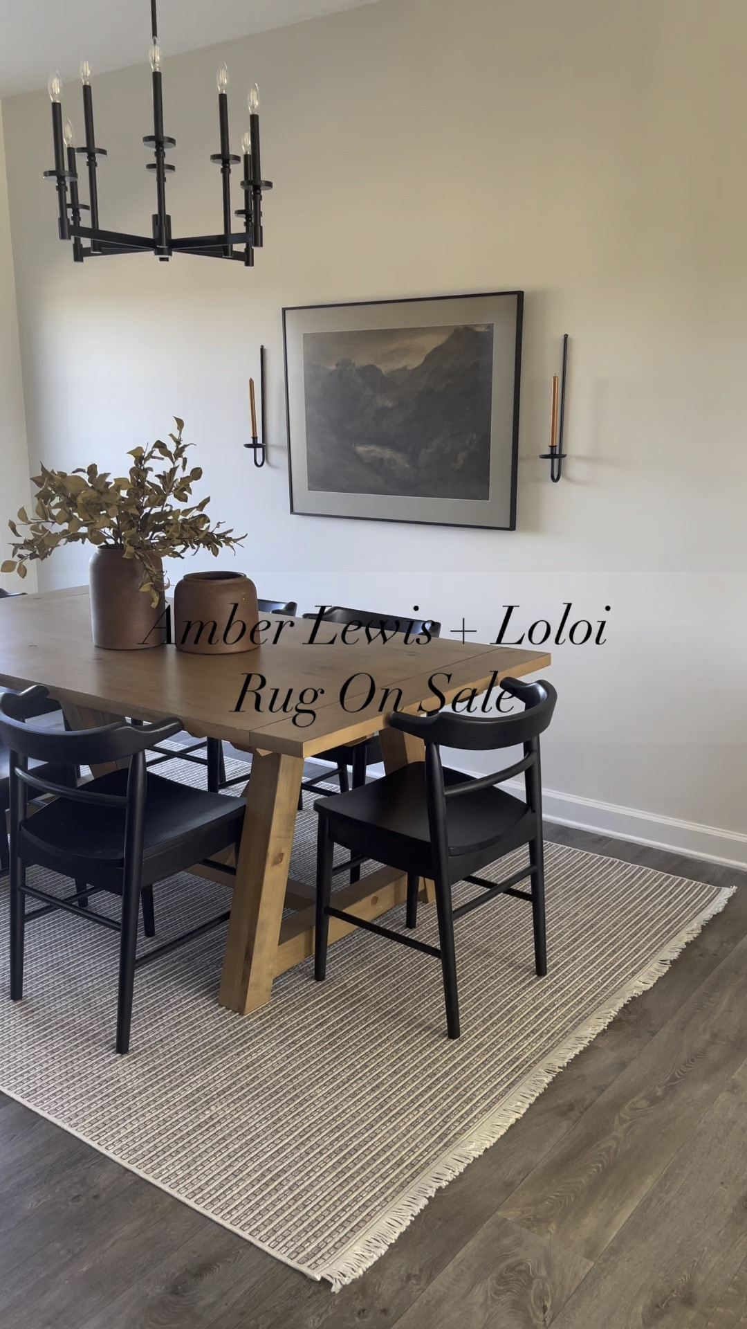 Amber Lewis x Loloi Malibu Ivory / Dove Indoor / Outdoor Area Rug on sale! Ding room. World market dining table. Target studio McGee trees.

#LTKsalealert #LTKVideo #LTKhome