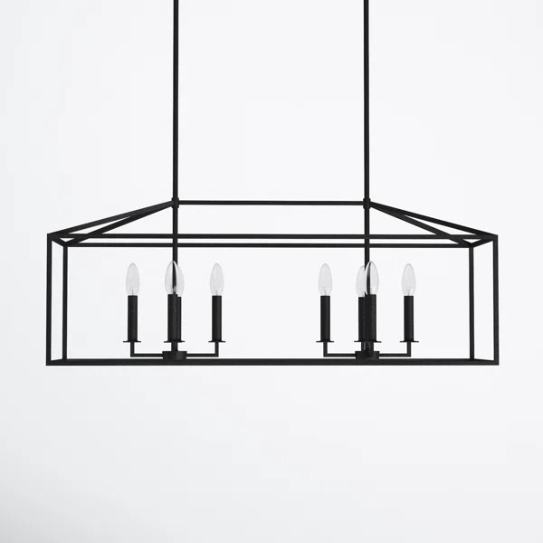 Ellis 8 - Light Kitchen Island Rectangle Pendant | Wayfair North America
