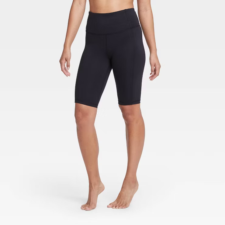Women's Contour Power Waist High-Rise Shorts 11" - All in Motion™ Black | Target