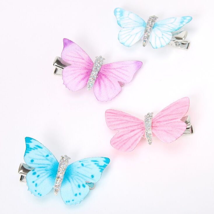 Claire's Club Butterfly Hair Clips - 4 Pack | Claire's (US)