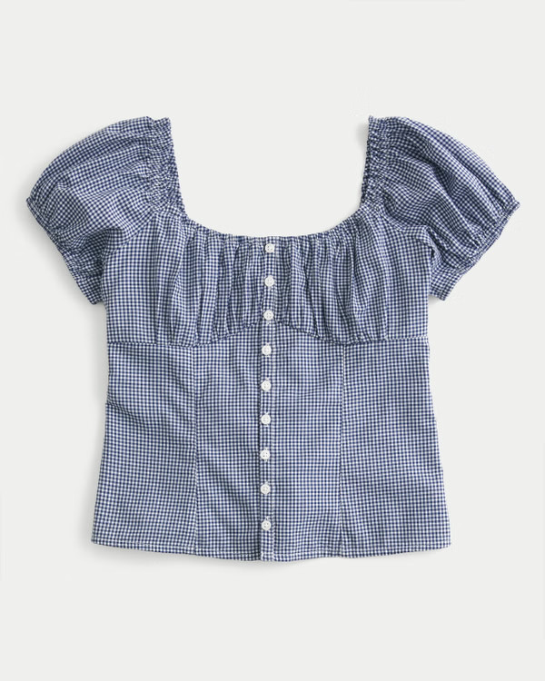 New!Top RatedVoile Button-Through Blouse | Hollister (US)