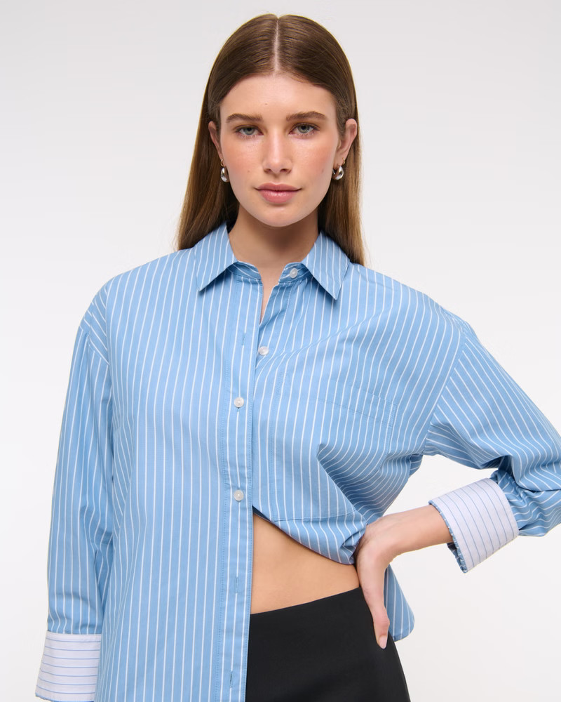 Oversized Poplin Shirt | Abercrombie & Fitch (US)