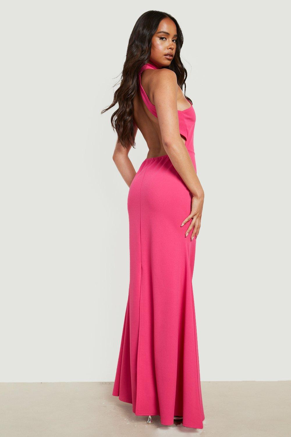Petite Square Neck Open Back Maxi Dress | Boohoo.com (US & CA)