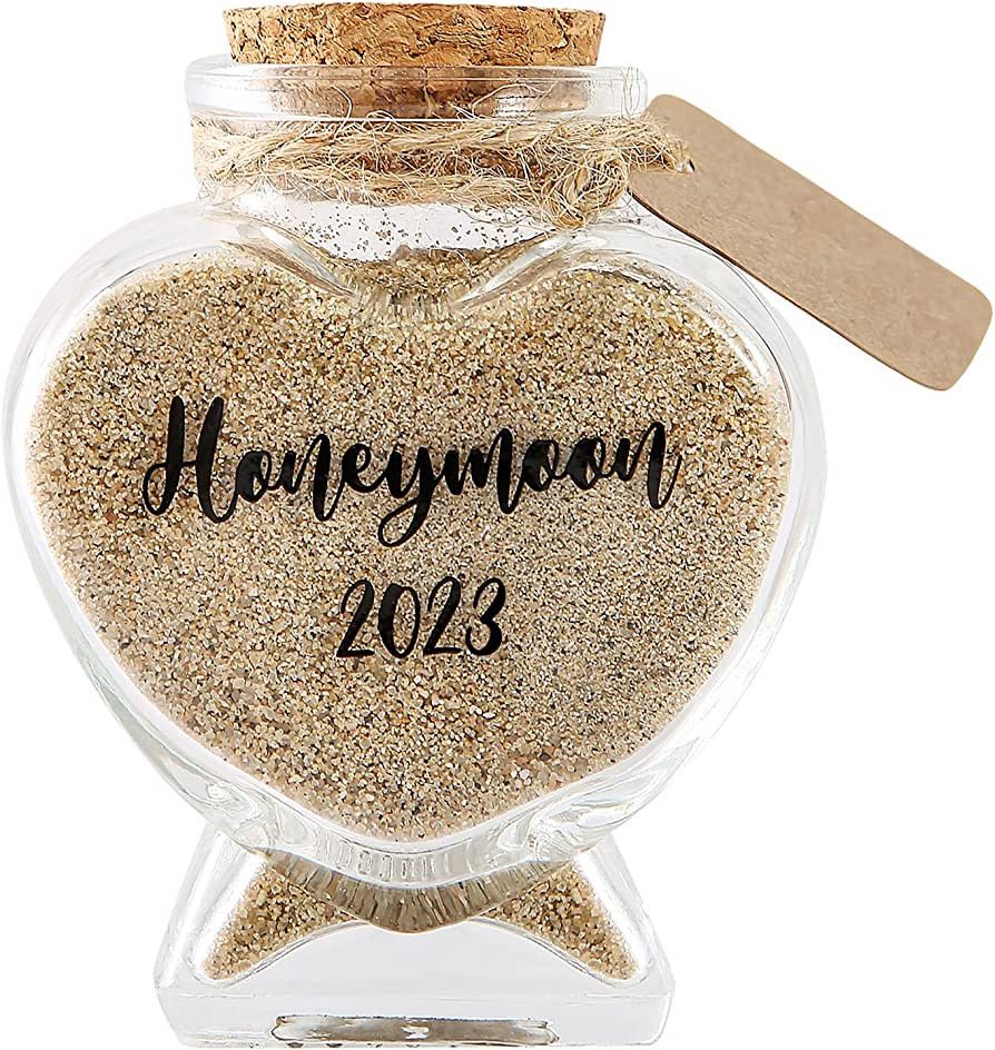 Honeymoon Sand Keepsake Jar, Romantic Honeymoon Gifts for Newlywed Couple, Bride Groom, #LTKwedding | Amazon (US)