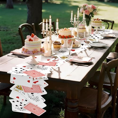 Preboun 1 Pcs Wonderland Tea Party Decoration 12 × 72 Inches Poker Linen Table Runner Wonderland... | Amazon (US)